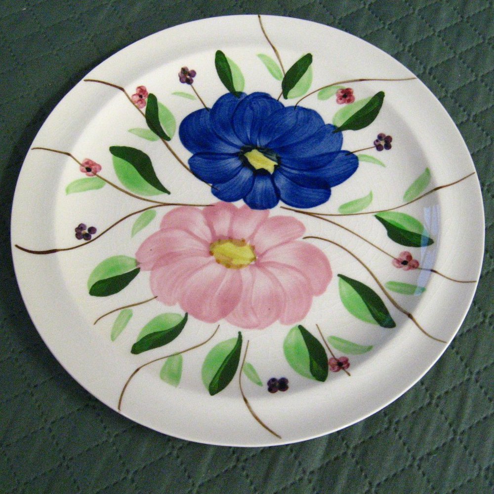 Southern Potteries Inc. 9 3/8" Cumberland Blue Ridge Plate